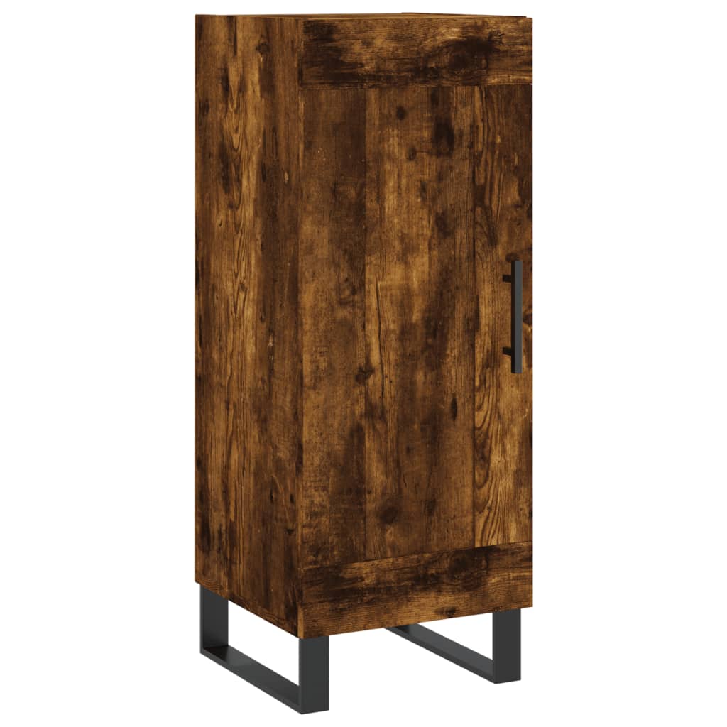 vidaXL Credenza Rovere Fumo 34,5x34x180 cm in Legno Multistrato