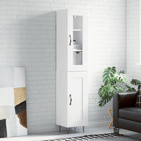 vidaXL Credenza Bianca 34,5x34x180 cm in Legno Multistrato