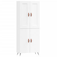 Credenza Bianco Lucido 69,5x34x180 cm in Legno Multistrato 3199531