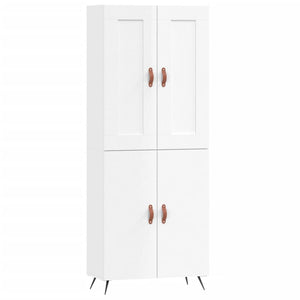 Credenza Bianco Lucido 69,5x34x180 cm in Legno Multistrato 3199531