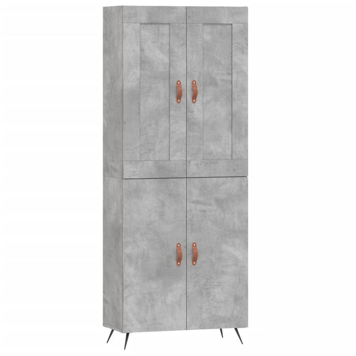 Credenza Grigio Cemento 69,5x34x180 cm in Legno Multistrato 3199533