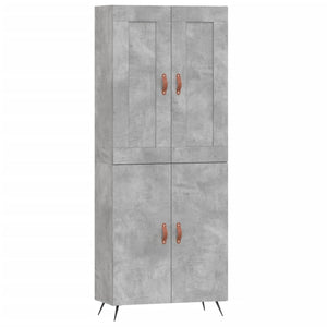 Credenza cassettiera mobile contenitore organizer cucina soggiorno salotto alto 695 x 34 x 180 cm legno ingegnerizzato grigio 02_0034589