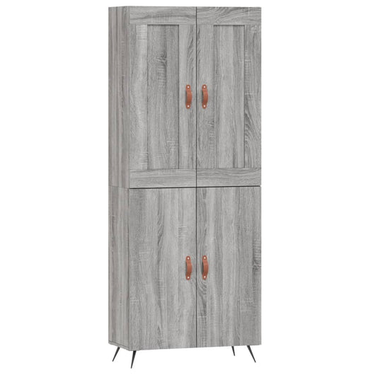 Credenza Grigio Sonoma 69,5x34x180 cm in Legno Multistrato 3199535