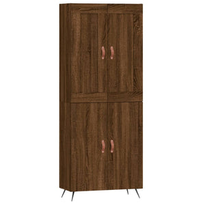 Credenza Rovere Marrone 69,5x34x180 cm in Legno Multistrato 3199536
