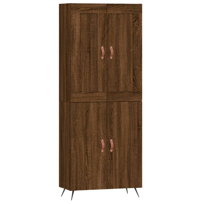Credenza Rovere Marrone 69,5x34x180 cm in Legno Multistrato 3199536