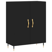 Credenza Nera 69,5x34x180 cm in Legno Multistrato 3199538