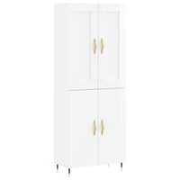Credenza Bianco Lucido 69,5x34x180 cm in Legno Multistrato 3199539