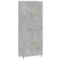 Credenza Grigio Cemento 69,5x34x180 cm in Legno Multistrato 3199541