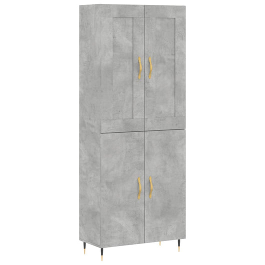 Credenza Grigio Cemento 69,5x34x180 cm in Legno Multistrato 3199541