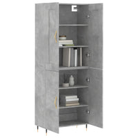Credenza Grigio Cemento 69,5x34x180 cm in Legno Multistrato 3199541