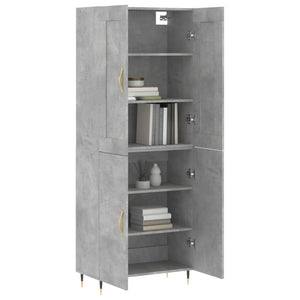 Credenza Grigio Cemento 69,5x34x180 cm in Legno Multistrato 3199541