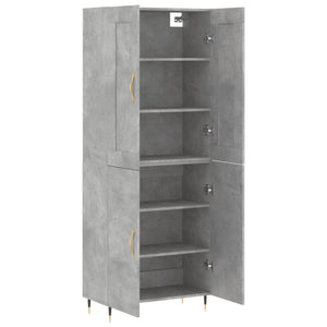 Credenza Grigio Cemento 69,5x34x180 cm in Legno Multistrato 3199541
