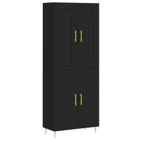 Credenza Nera 69,5x34x180 cm in Legno Multistrato 3199546