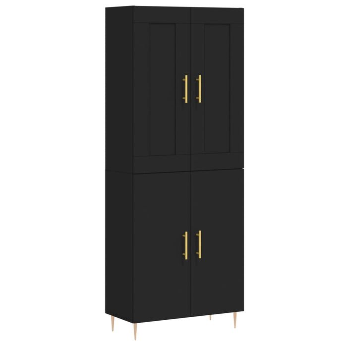 Credenza Nera 69,5x34x180 cm in Legno Multistrato 3199546