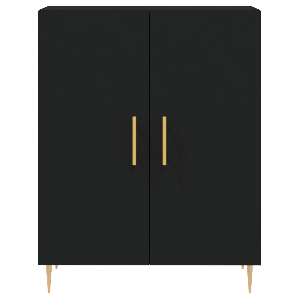 Credenza Nera 69,5x34x180 cm in Legno Multistrato 3199546
