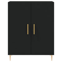 Credenza Nera 69,5x34x180 cm in Legno Multistrato 3199546