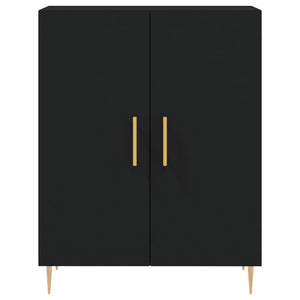 Credenza Nera 69,5x34x180 cm in Legno Multistrato 3199546