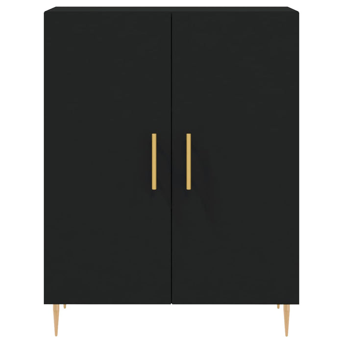 Credenza Nera 69,5x34x180 cm in Legno Multistrato 3199546