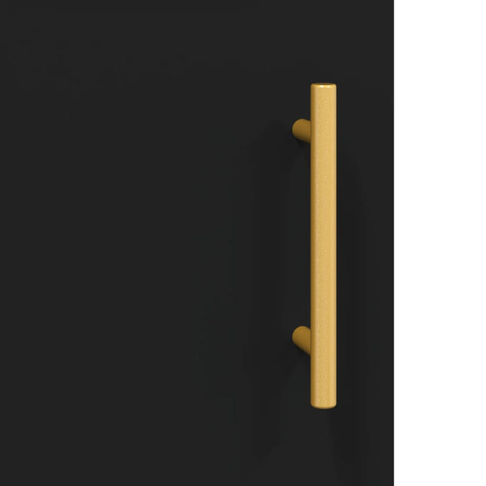 Credenza Nera 69,5x34x180 cm in Legno Multistrato 3199546