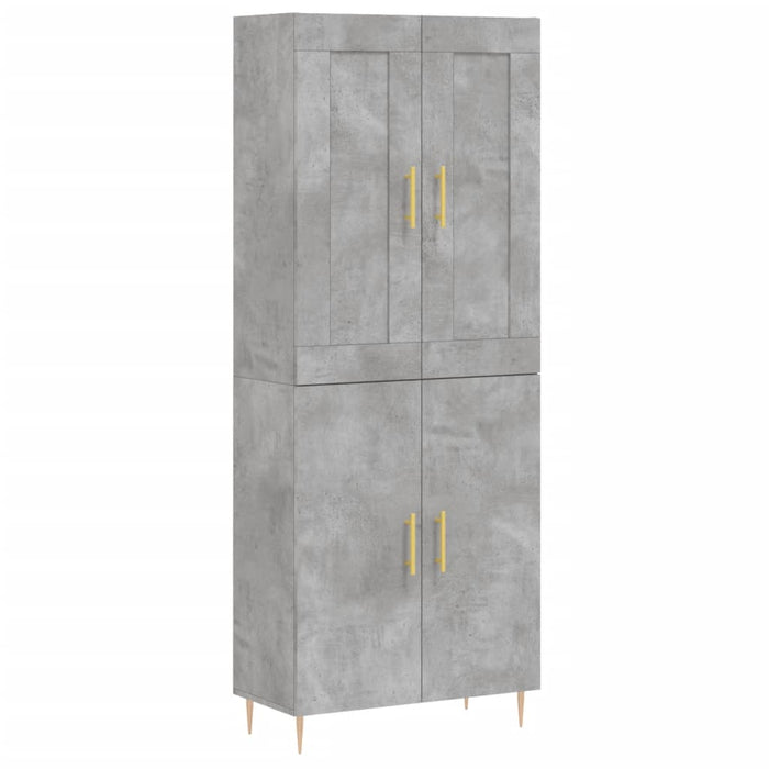 Credenza cassettiera mobile contenitore organizer cucina soggiorno salotto alto 695 x 34 x 180 cm legno ingegnerizzato grigio 02_0034497