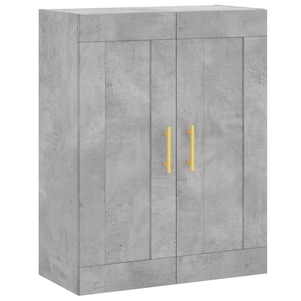 vidaXL Credenza Grigio Cemento 69,5x34x180 cm in Legno Multistrato