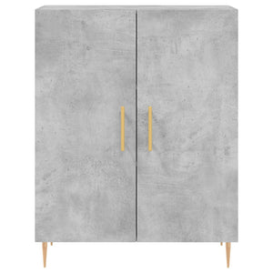 vidaXL Credenza Grigio Cemento 69,5x34x180 cm in Legno Multistrato