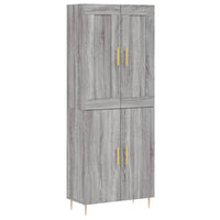 vidaXL Credenza Grigio Sonoma 69,5x34x180 cm in Legno Multistrato