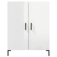 Credenza Bianco Lucido 69,5x34x180 cm in Legno Multistrato 3199555