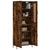 vidaXL Credenza Rovere Fumo  69,5x34x180 cm in Legno Multistrato