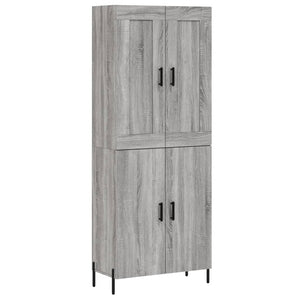 Credenza Grigio Sonoma 69,5x34x180 cm in Legno Multistrato 3199567