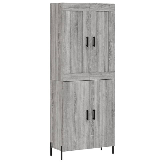 Credenza Grigio Sonoma 69,5x34x180 cm in Legno Multistrato 3199567