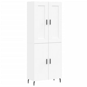 Credenza cassettiera mobile contenitore organizer cucina soggiorno salotto alto 695 x 34 x 180 cm legno ingegnerizzato bianco 02_0032594