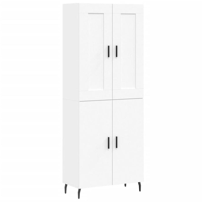 vidaXL Credenza Bianca 69,5x34x180 cm in Legno Multistrato