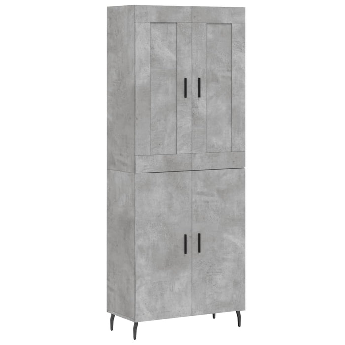 Credenza cassettiera mobile contenitore organizer cucina soggiorno salotto alto 695 x 34 x 180 cm legno ingegnerizzato grigio 02_0034596