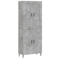 Credenza Grigio Cemento 69,5x34x180 cm in Legno Multistrato 3199573