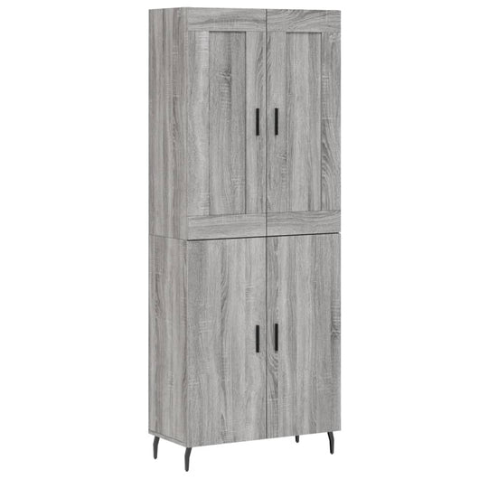 vidaXL Credenza Grigio Sonoma 69,5x34x180 cm in Legno Multistrato