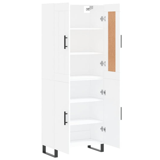 Credenza cassettiera cassettiera mobile contenitore organizer cucina soggiorno soggiorno alto 69,5 x 34 x 180 cm derivati ​​del legno bianco 02_0032520