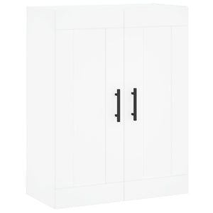 Credenza-Buffet-Armadio da cucina Bianca 69,5x34x180 cm in Legno Multistrato 408991