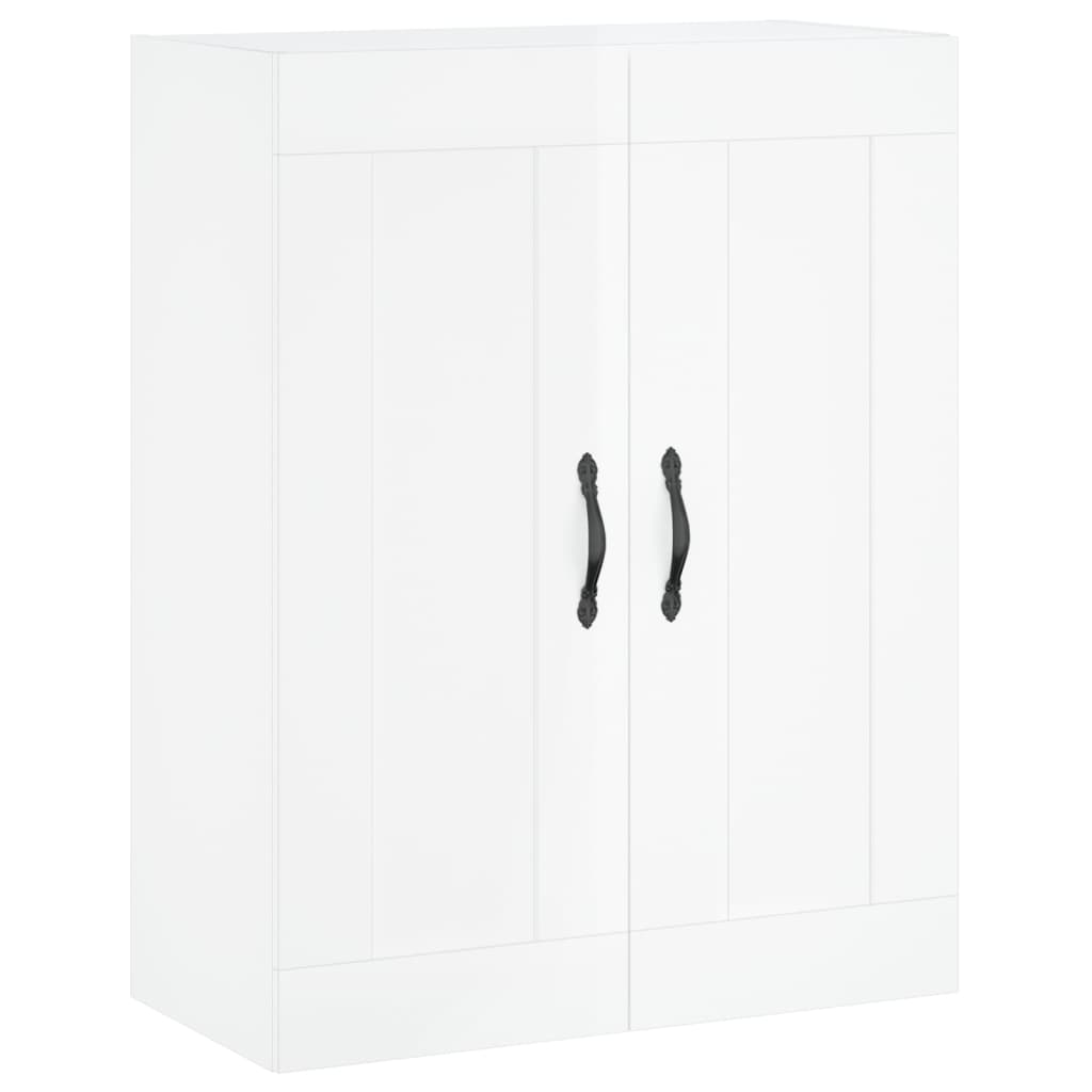 Credenza Bianco Lucido 69,5x34x180 cm in Legno Multistrato 3199587