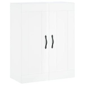 Credenza Bianco Lucido 69,5x34x180 cm in Legno Multistrato 3199587
