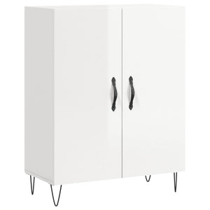 Credenza Bianco Lucido 69,5x34x180 cm in Legno Multistrato 3199587