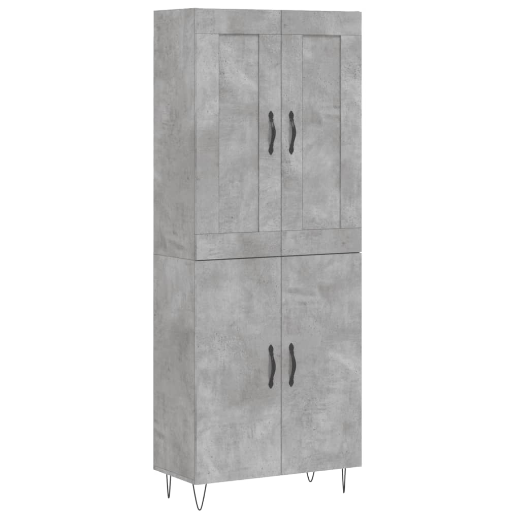Credenza Grigio Cemento 69,5x34x180 cm in Legno Multistrato 3199589