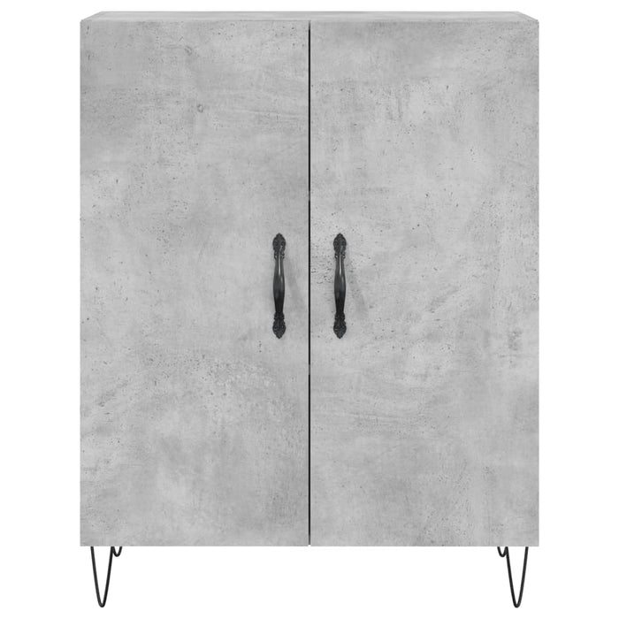 vidaXL Credenza Grigio Cemento 69,5x34x180 cm in Legno Multistrato