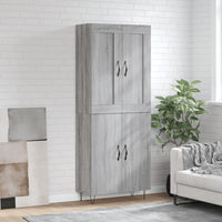 vidaXL Credenza Grigio Sonoma 69,5x34x180 cm in Legno Multistrato
