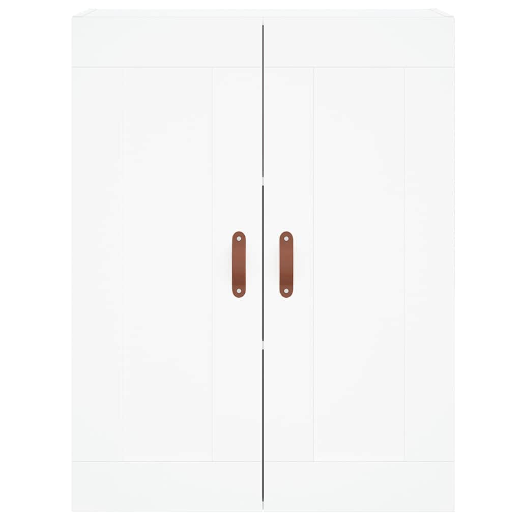 Credenza-Buffet-Armadio da cucina Bianca 69,5x34x180 cm in Legno Multistrato 392230