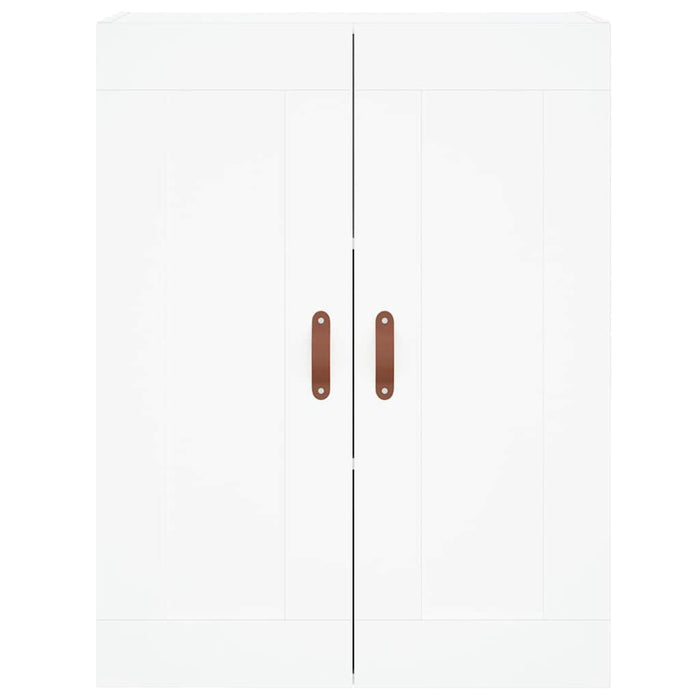 Credenza-Buffet-Armadio da cucina Bianca 69,5x34x180 cm in Legno Multistrato 392230