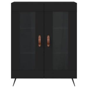 Credenza Nera 69,5x34x180 cm in Legno Multistrato 3199594