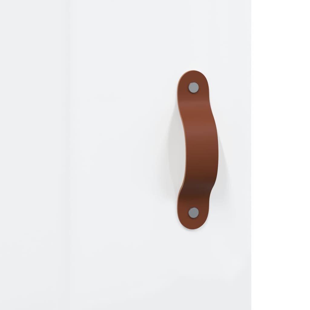 Credenza Bianco Lucido 69,5x34x180 cm in Legno Multistrato 3199595