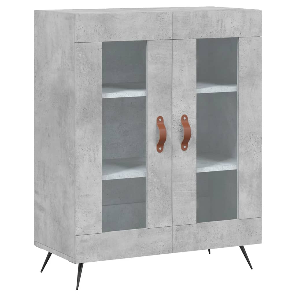 Credenza cassettiera mobile contenitore organizer cucina soggiorno salotto alto 695 x 34 x 180 cm legno ingegnerizzato grigio 02_0034544