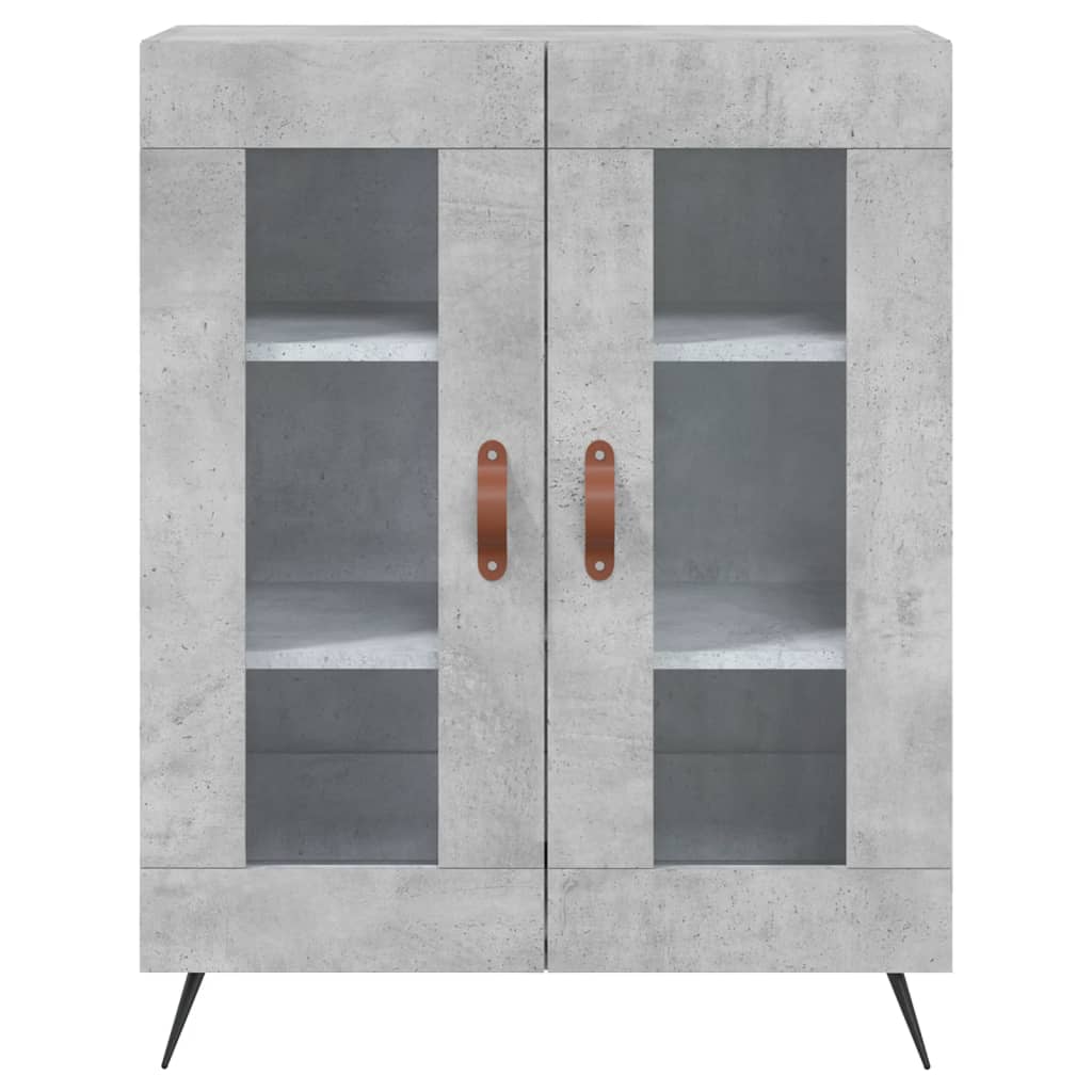Credenza cassettiera mobile contenitore organizer cucina soggiorno salotto alto 695 x 34 x 180 cm legno ingegnerizzato grigio 02_0034544